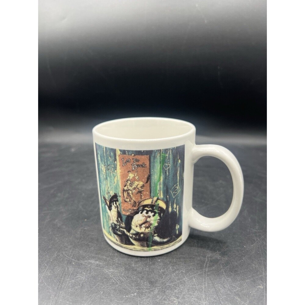 1993 Leanin' Tree "Let Er' Buck" Coffee Mug - Lisa Danielle Cowboy Art MGW188
